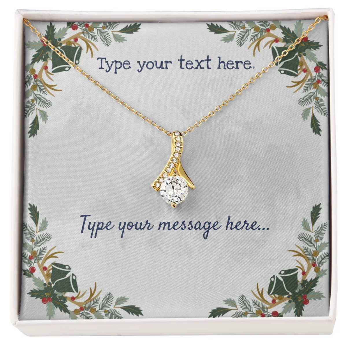 Alluring Beauty Necklace - Personalize With Christmas Themes