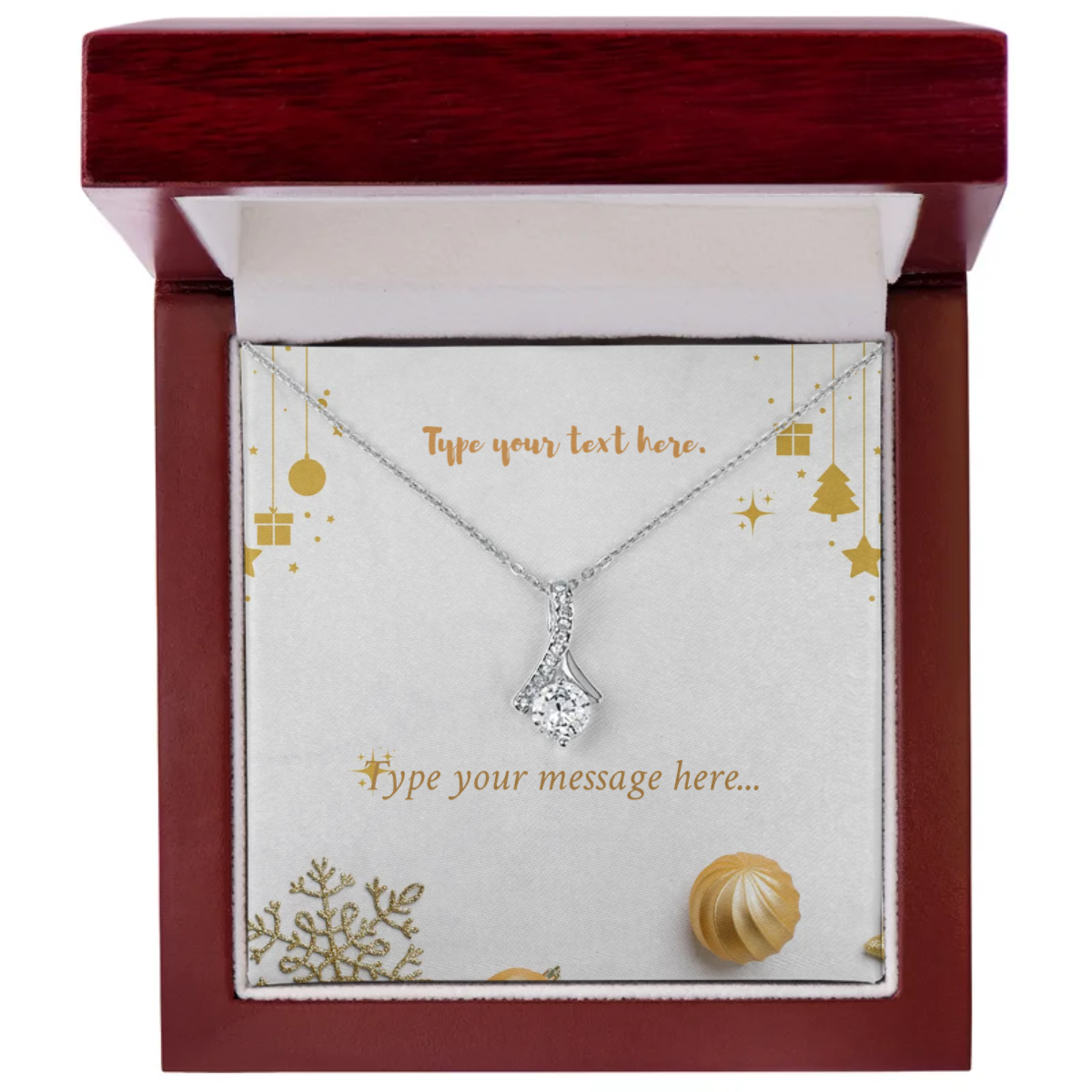 Alluring Beauty Necklace - Personalize With Christmas Themes