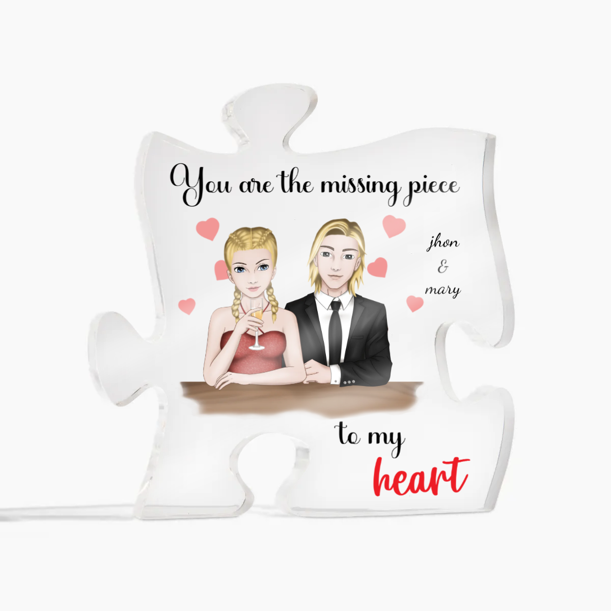 Acrylic Puzzle - Personalized Gift For Valentine