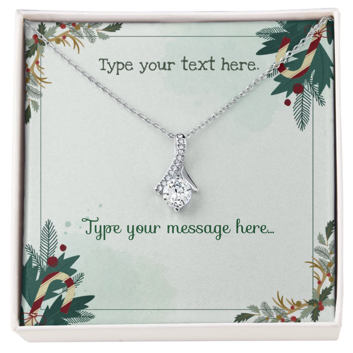 Alluring Beauty Necklace - Personalize With Christmas Themes