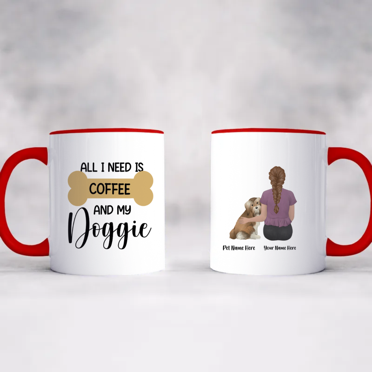 Accent Coffee Mug, 11oz - Personalized Dog Mom Gift