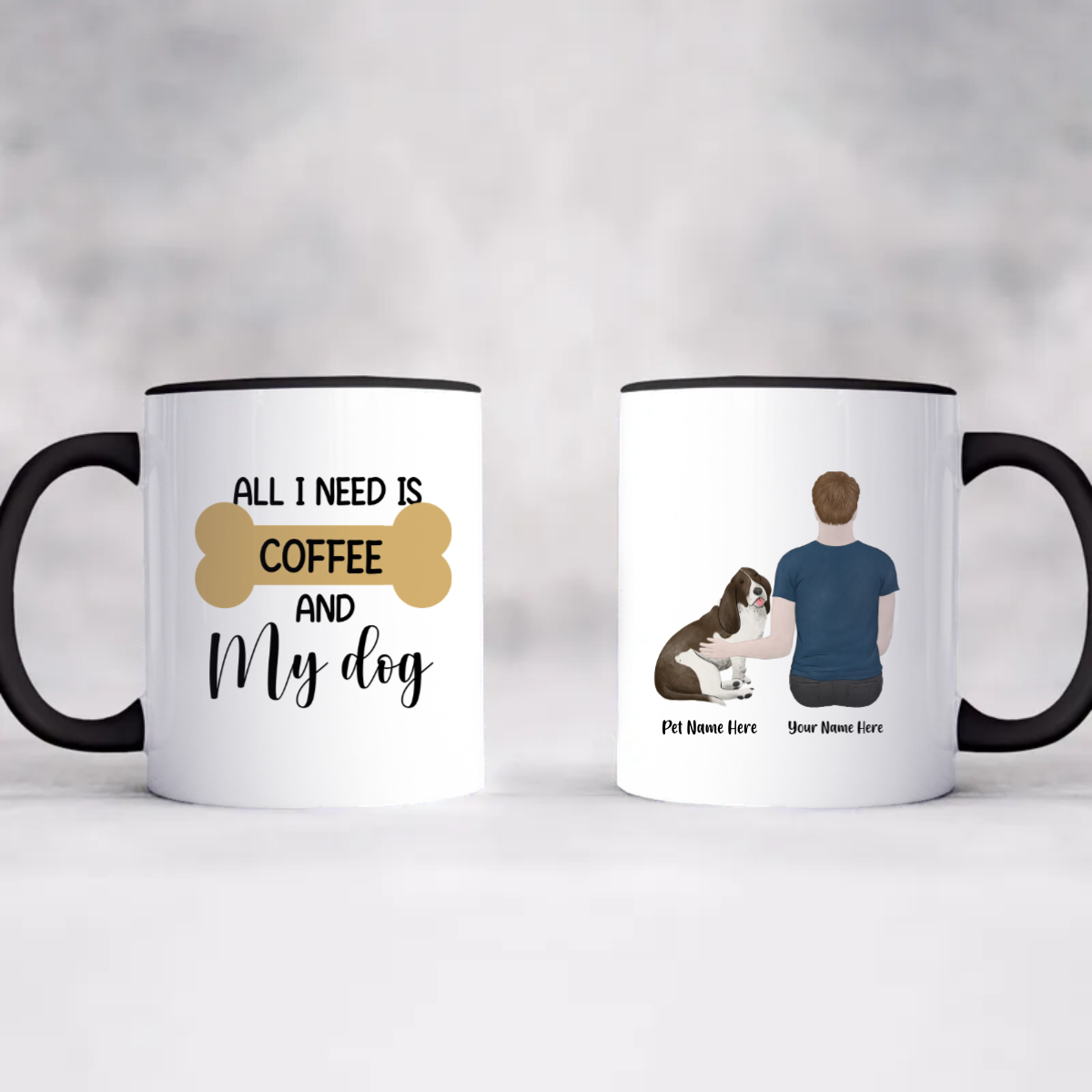 Accent Coffee Mug, 11oz - Personalized Dog Dad Gift