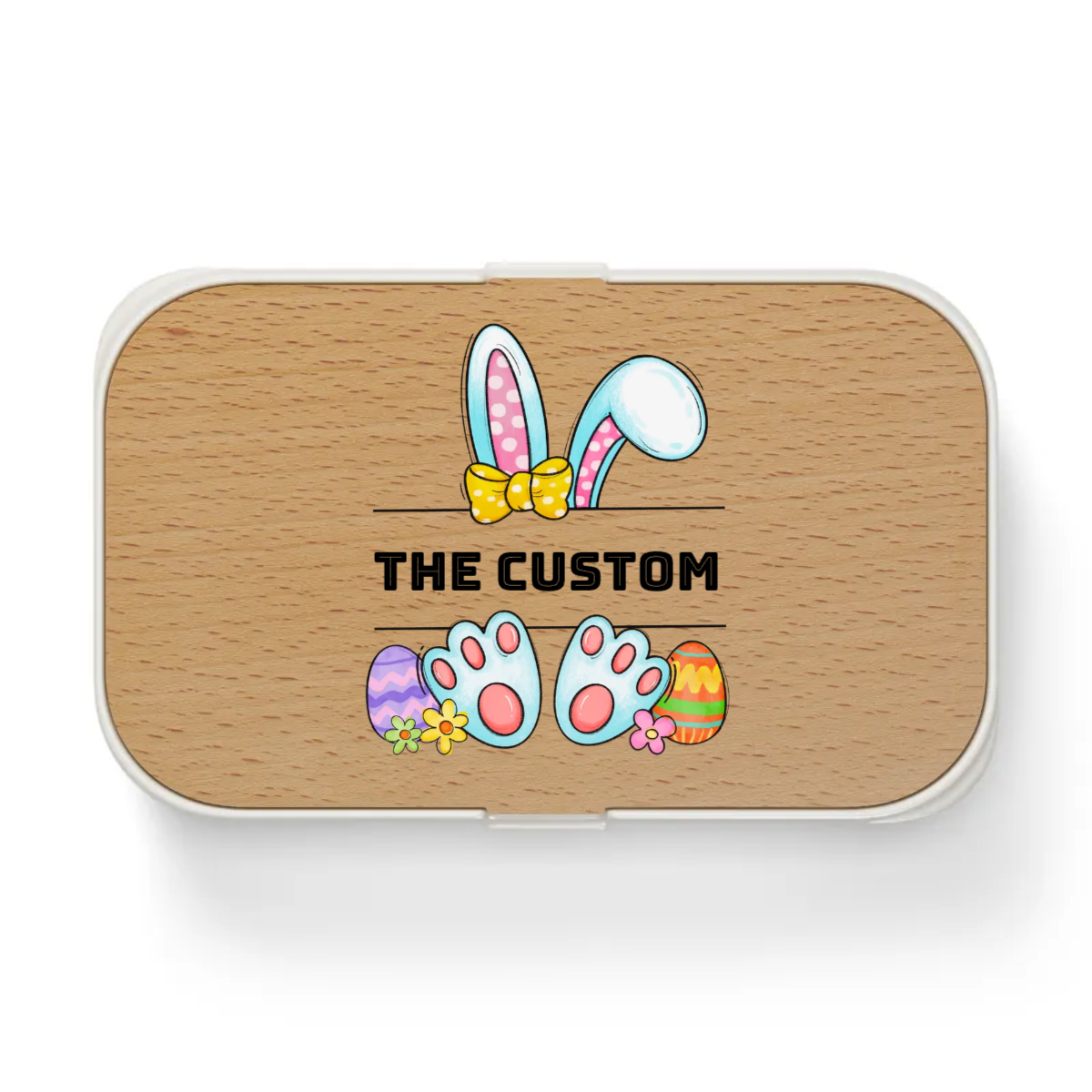 Bento Lunch Box - Personalize With Easter Rabbit