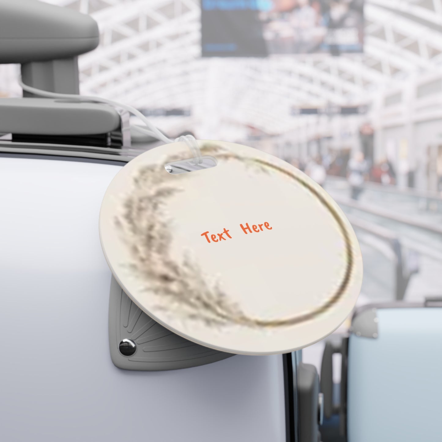 Luggage Tags - Personalize Round Tags With Floral Designs