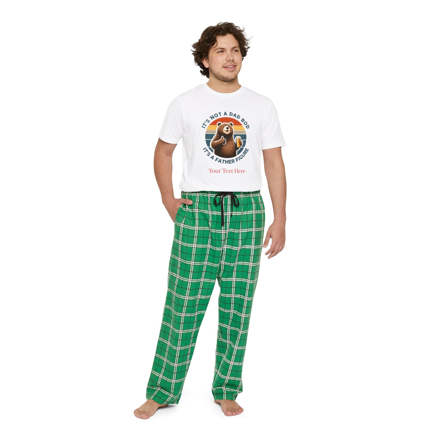 Men's Short Sleeve Pajama Set - Personalize With DAD Messages