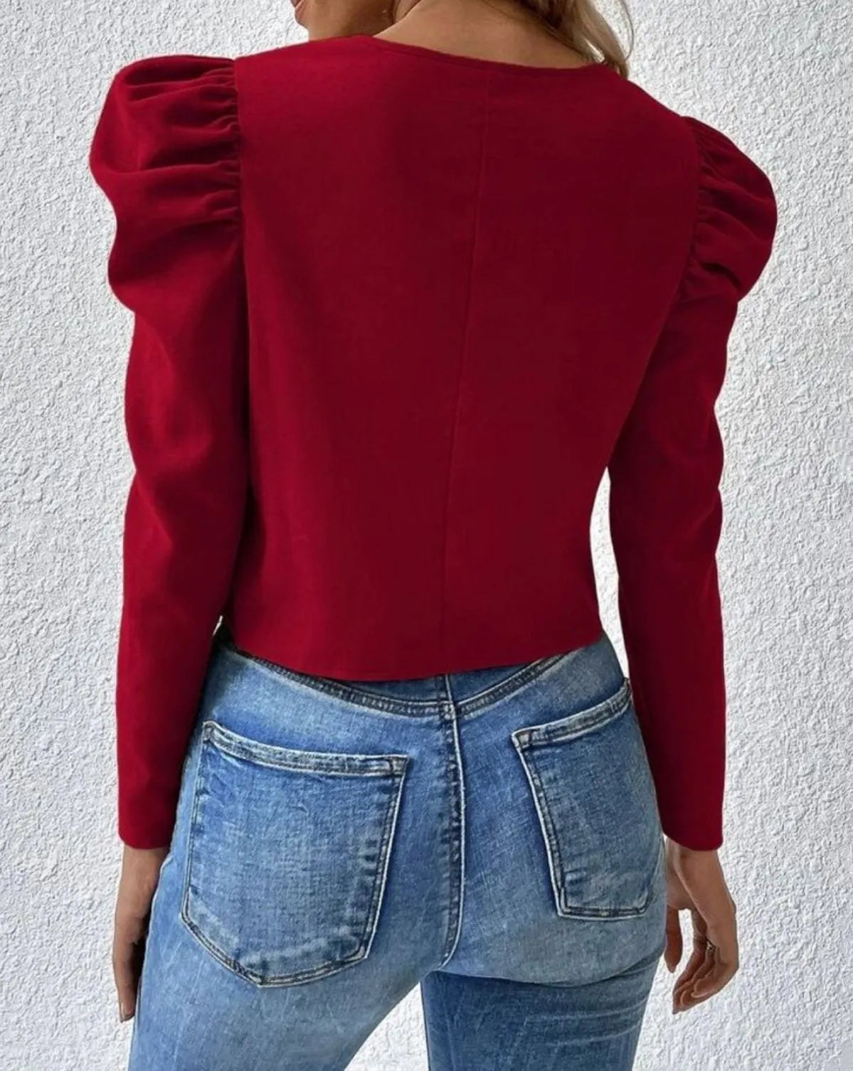 Round Neck Cardigan Zipper Bubble Long Sleeve Coat Women's Clothing