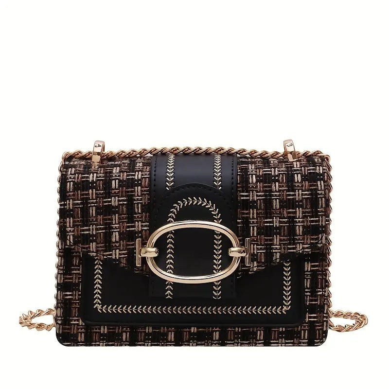 PU Crossbody Chain Small Bag