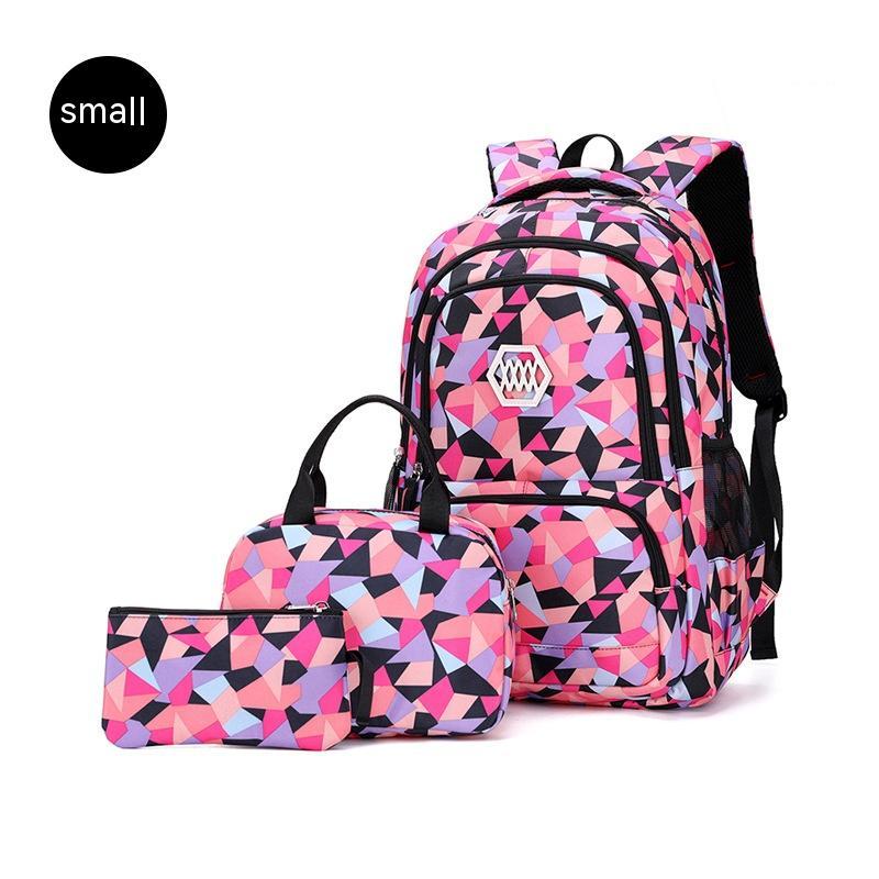 Nylon Camouflage Children's Schoolbag Three-piece Set