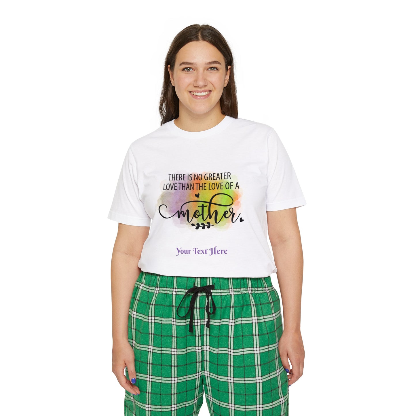 Women's Short Sleeve Pajama Set - Personalize With Colorful MOM Messages