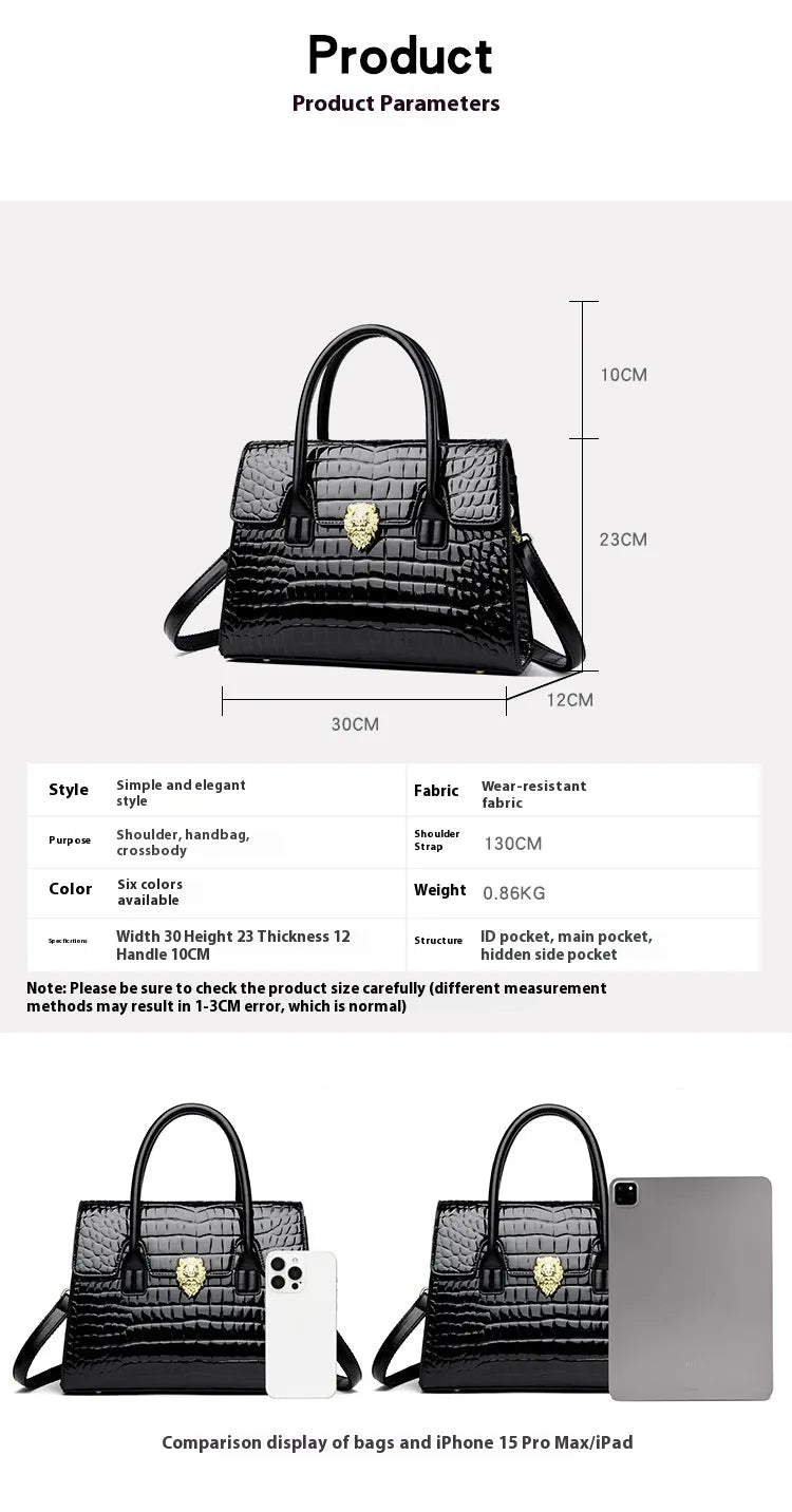 Large Capacity Lady Temperament Shoulder Messenger Bag