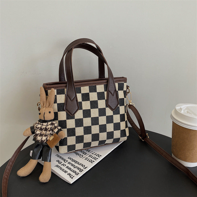 All-match Houndstooth Shoulder Portable Messenger Bag