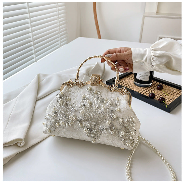 Pearl Embroidered Fashion Handbag