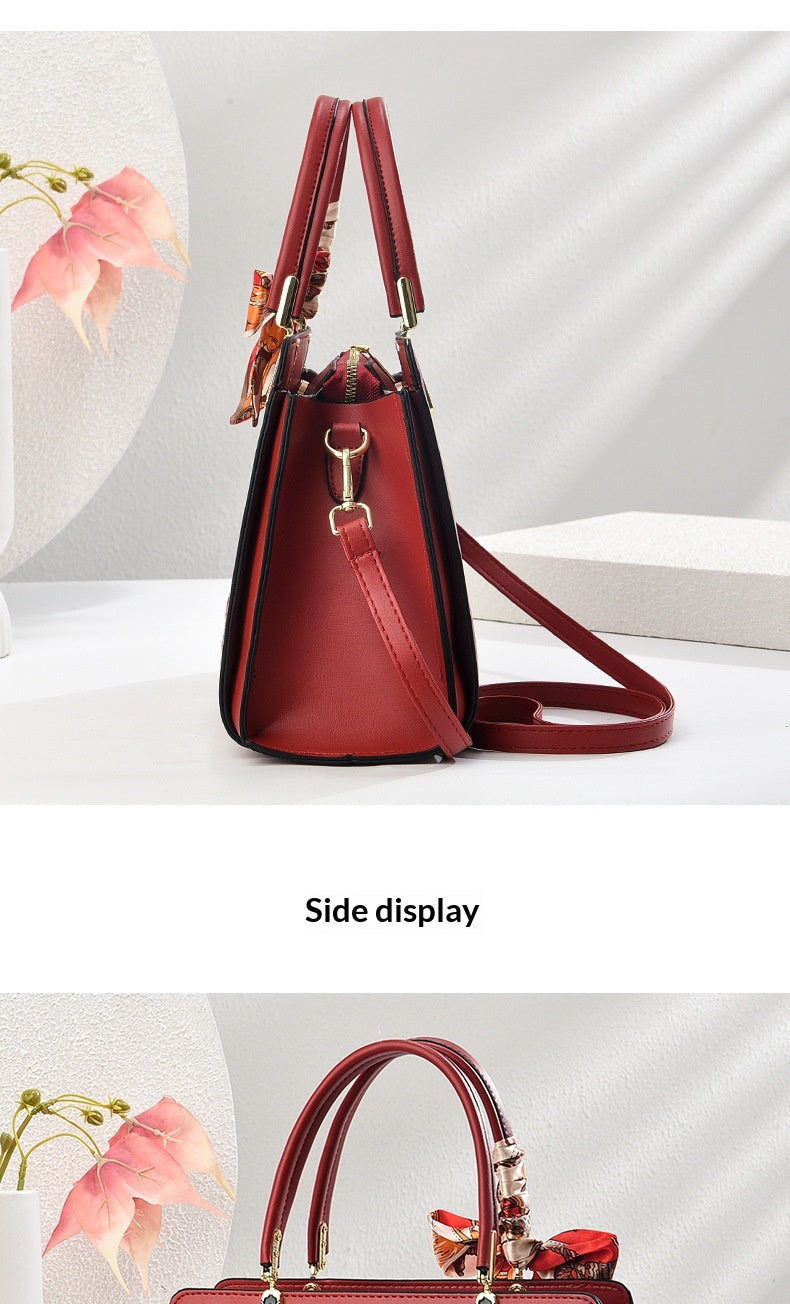 Womens New Chinese-Style National-Flair Embroidered Crane Fashion Crossbody Tote Bag