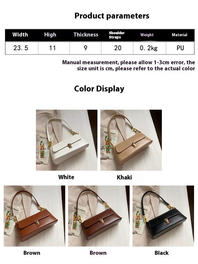 French Casual Bag Western Style Underarm Bag Shoulder Chain