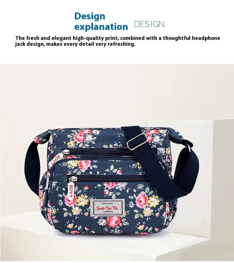 Printed Shoulder Bag Lightweight Outdoor Simplicity Travel
