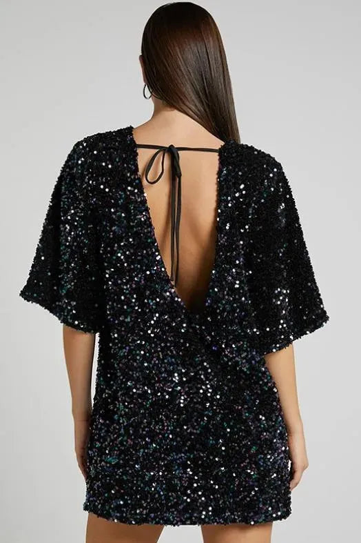 Women's Simple Casual Shoulder Beaded Dress