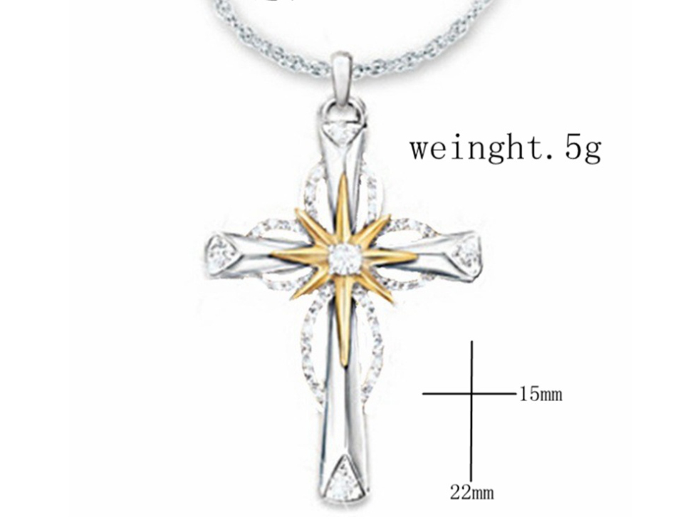 Octagonal Star Cross Alloy Pendant