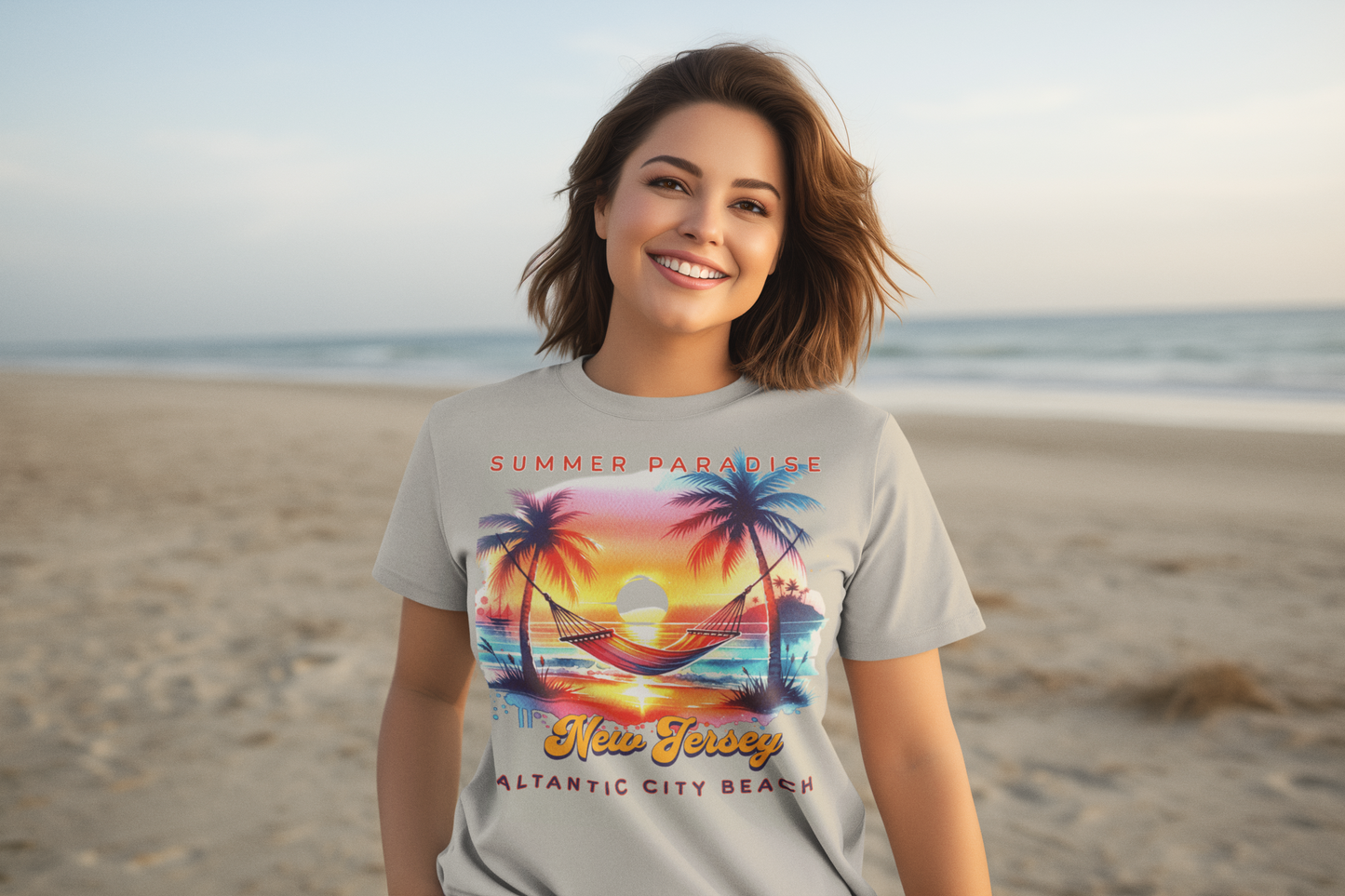 Unisex Softstyle T-Shirt-Personalized  Atlantic City New Jersey TShirt