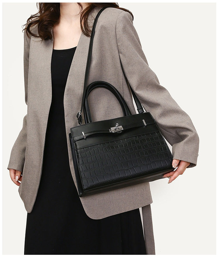 New Stone Pattern Lady Bags Simple Elegant Women's Portable