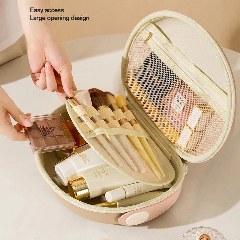 Dopamine-color Shell-shape Multi-purpose Cosmetic Handbags For Women