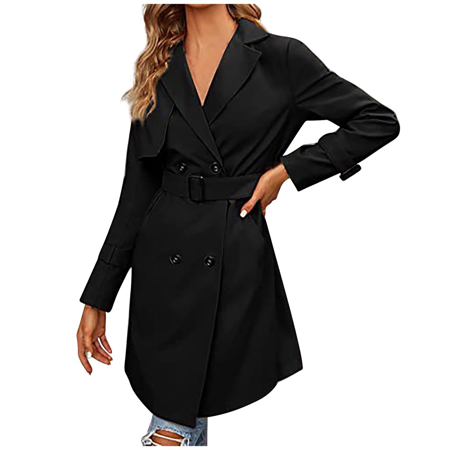 Women's Double-row Slim Fit Coat Overcoat