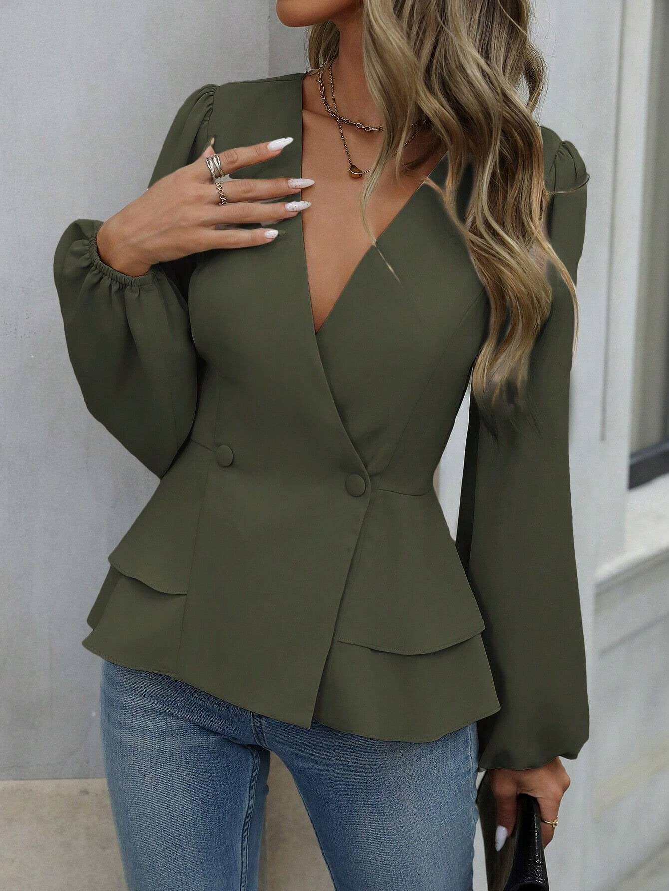 Slim Fit Waist French Lace Waist Shirt