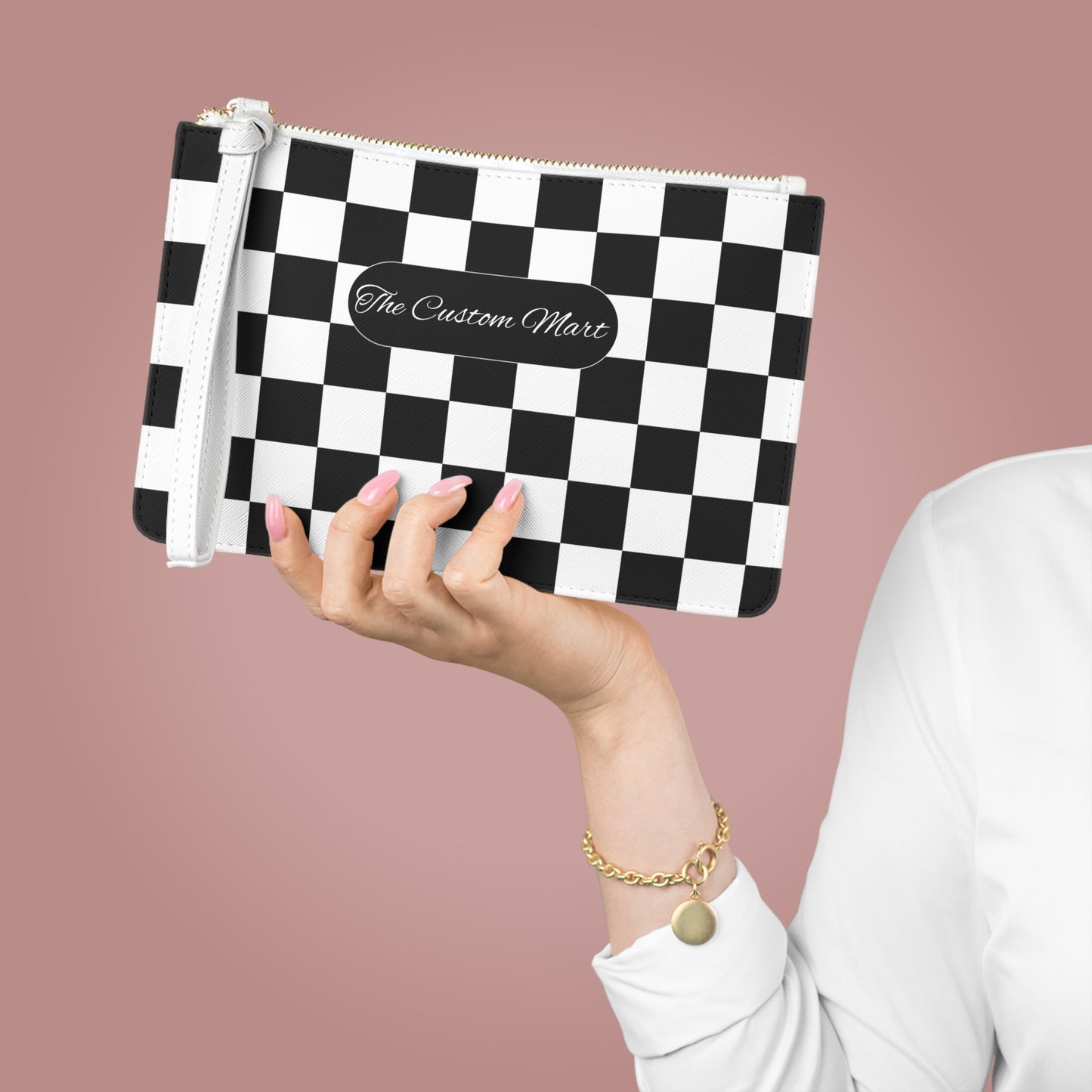 Clutch Bag - Personalize With Checkered Designs