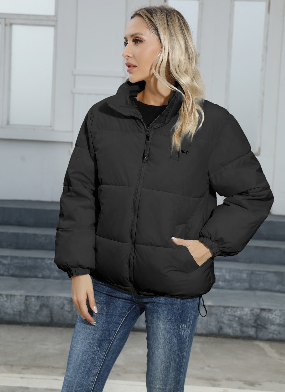 Winter Coat Women Casual Windproof Down Cotton Coat Warm Thickened Jacket Solid Outwear All-match Loose Tops Clothing