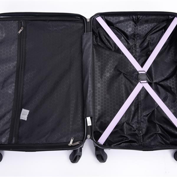 3-piece Luggage Set ABS, With Two Hooks, Swivel Wheels, TSA Lock- FREE USA SHIPPING