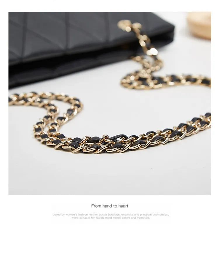 Rhombus Casual Tote Bag Vintage Chain Bag Shoulder