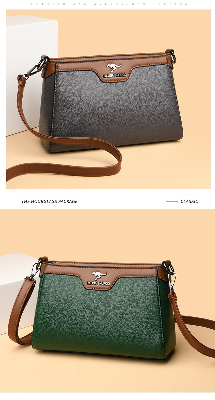 One Shoulder Soft Leather Small Square Stitching Women's Cross-body Bag