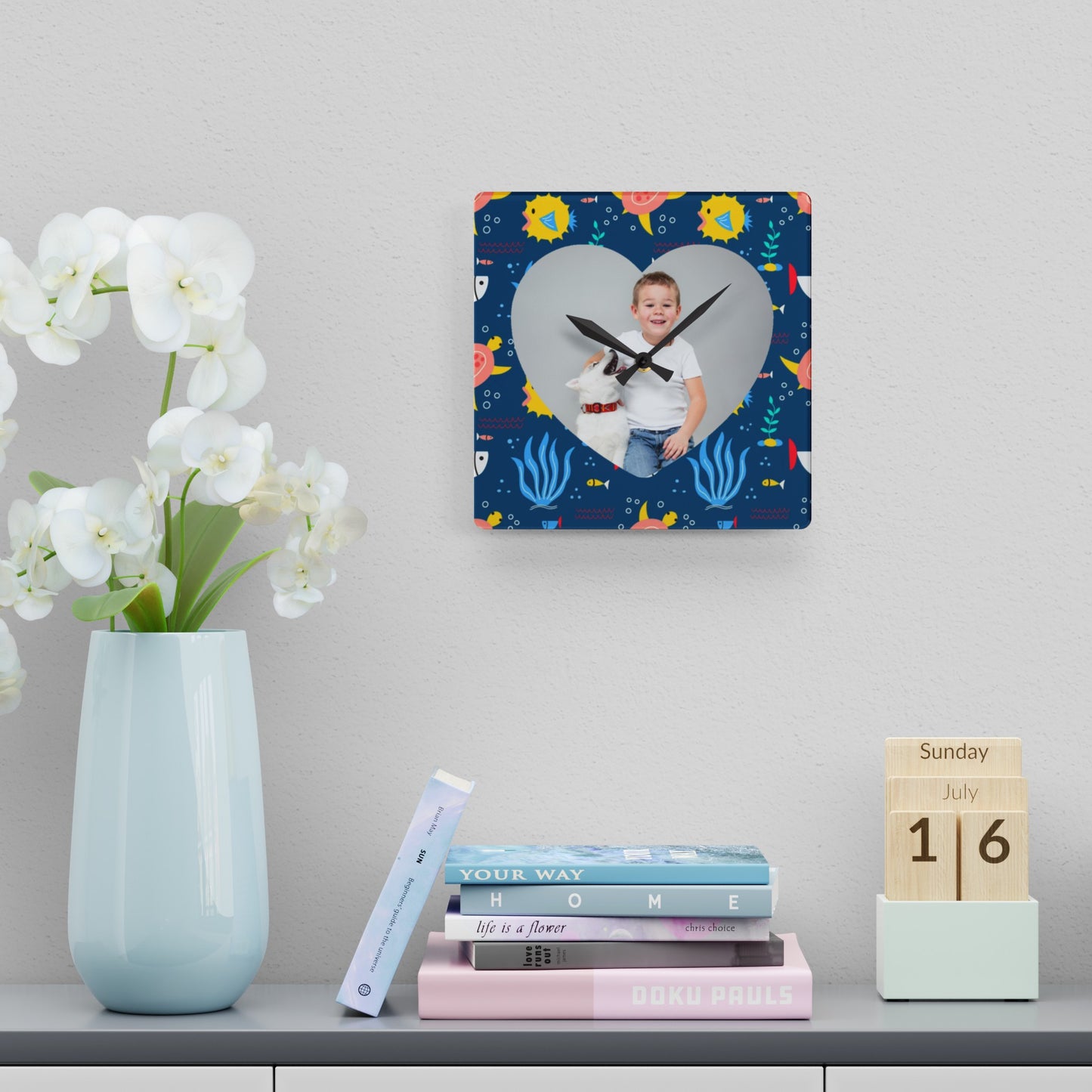 Acrylic Wall Clock - Personalized Kid's Gift with Photo