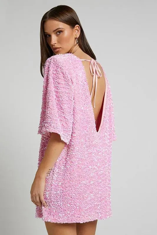 Women's Simple Casual Shoulder Beaded Dress