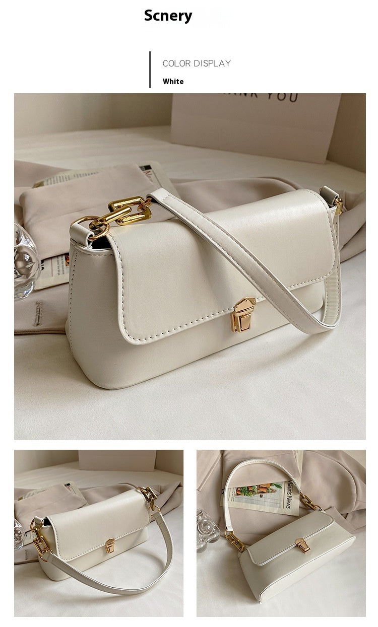 French Casual Bag Western Style Underarm Bag Shoulder Chain