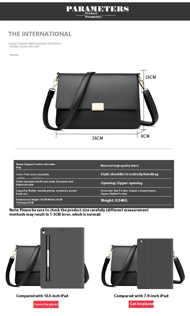 One Shoulder Retro Fashion Soft Fashionable Bag