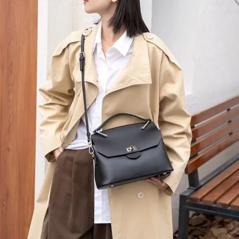 Genuine Leather High-grade Sentong Handheld Versatile Light Luxury Messenger Bag