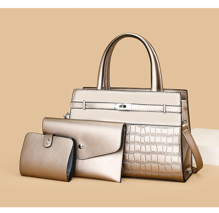 New Stone Pattern Lady Bags Simple Elegant Women's Portable