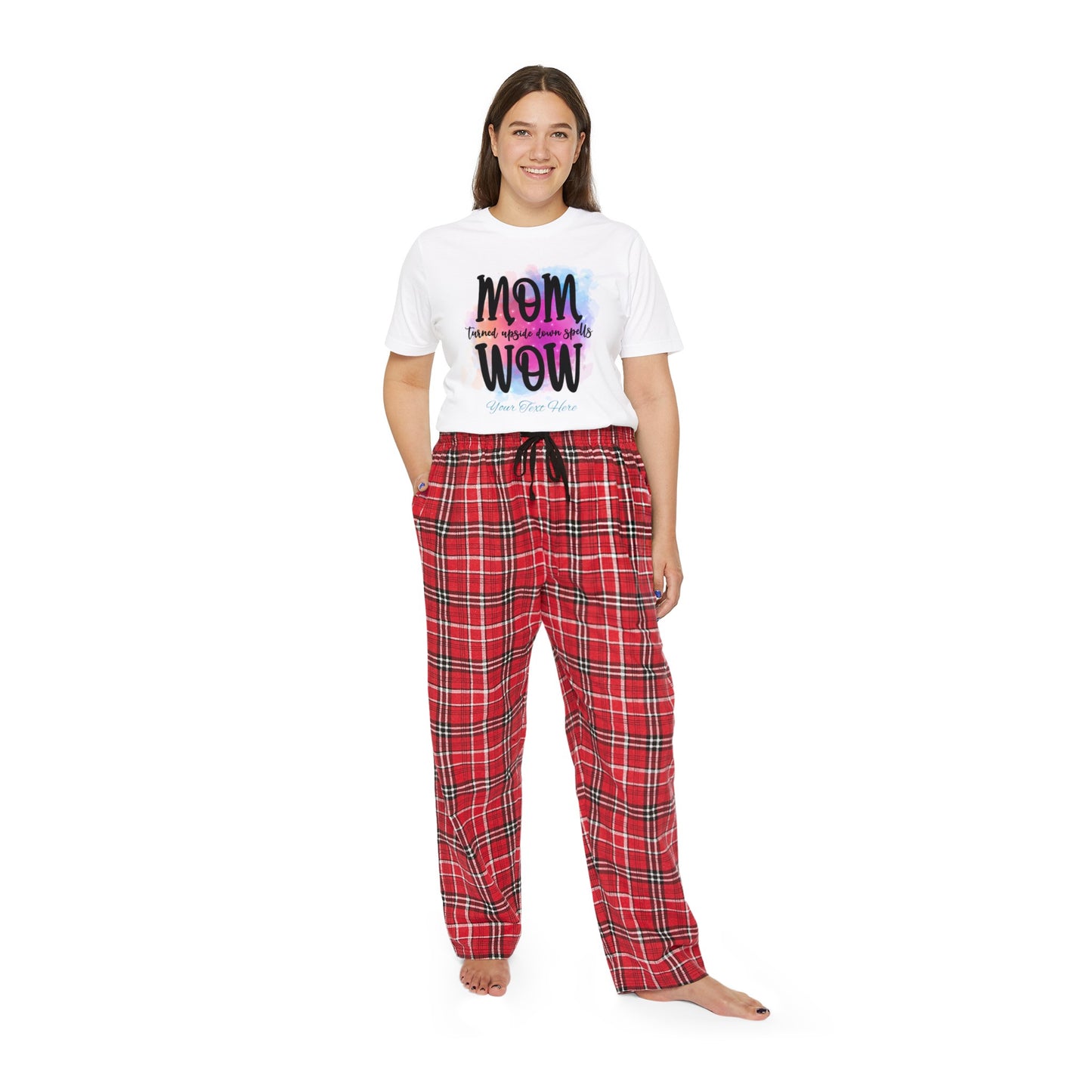 Women's Short Sleeve Pajama Set - Personalize With Colorful MOM Messages