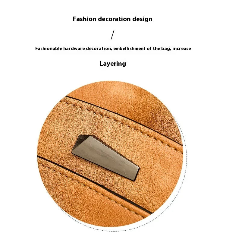 Retro Multi-layer PU Bag Women's Simple High-grade Crossbody