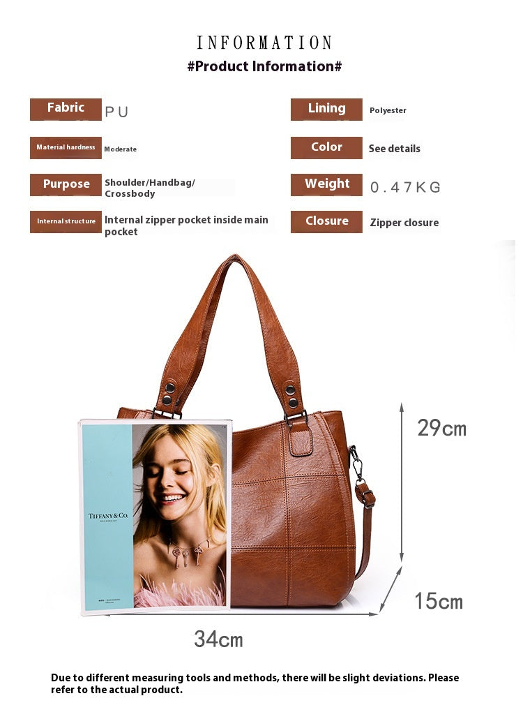 Large Capacity Middle-aged Women's Bag Korean Style Shoulder Bag Shoulder Bag