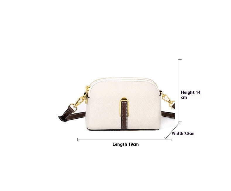 Layer Cowhide Large Capacity Square All-match Shoulder Bag