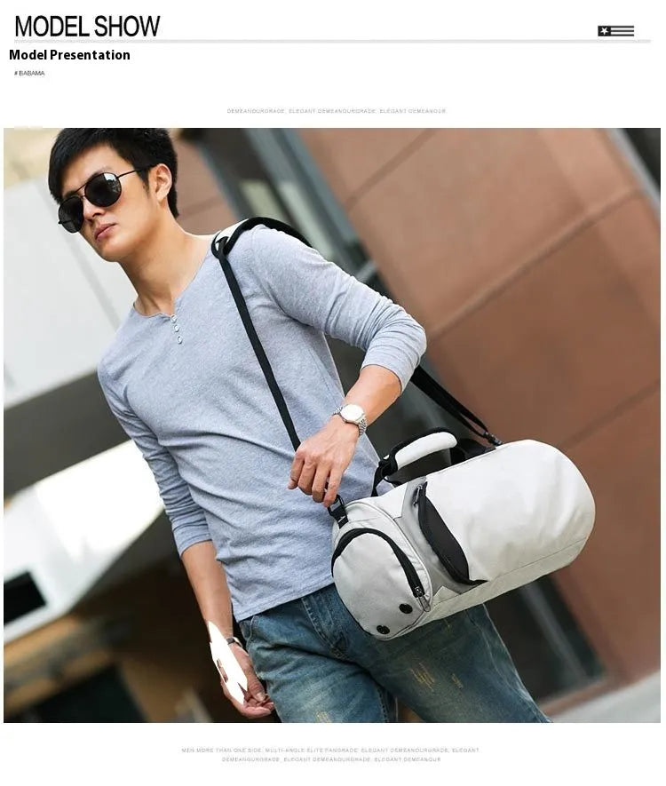 Men's Portable Color Blocked Travel Crossbody Bag