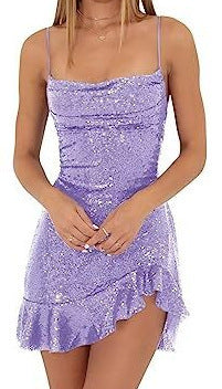 Back Cross Lace-up Ruffled Sleeveless Sling Dress