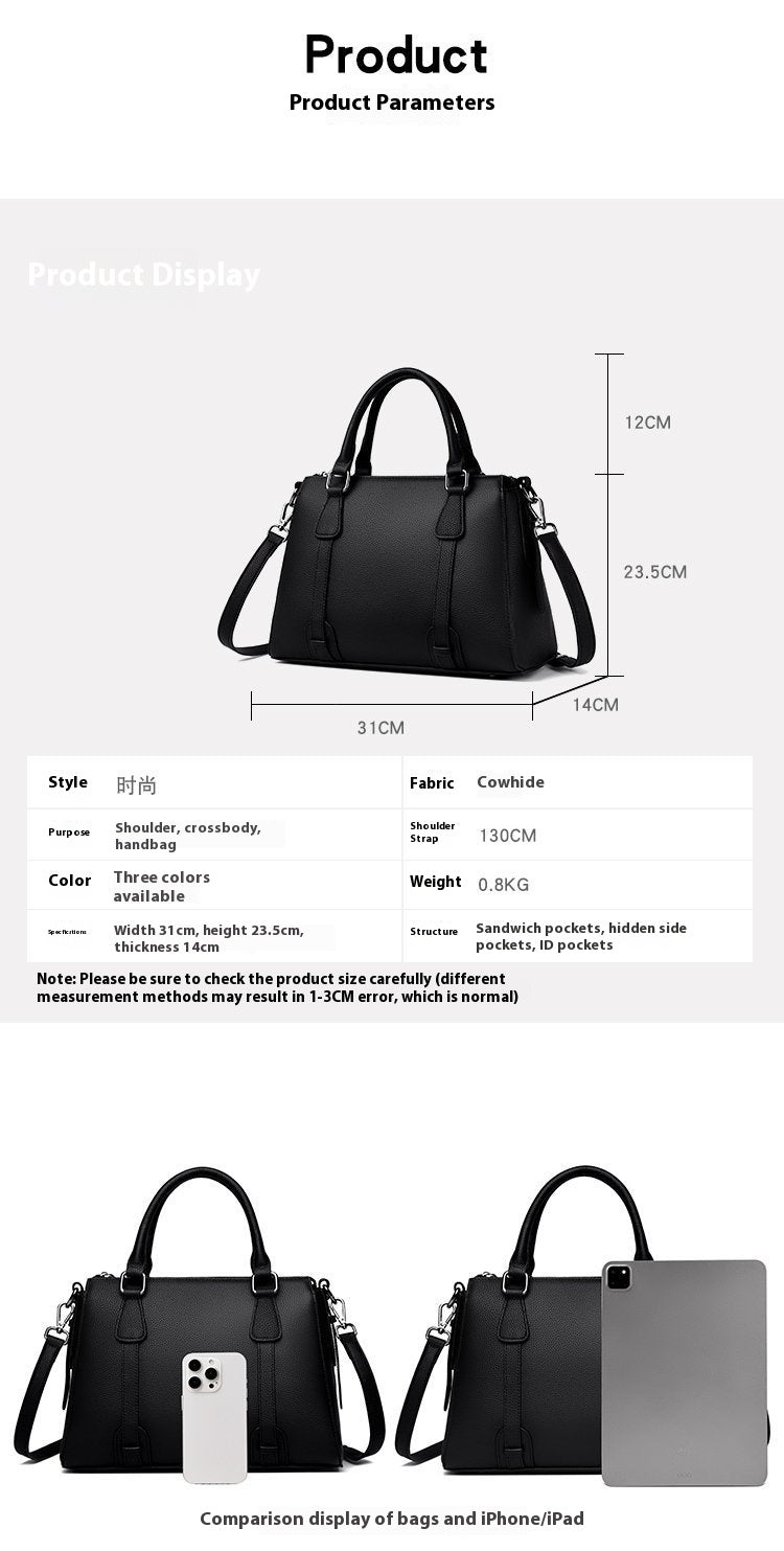 Large Capacity High Sense New Retro Exquisite Handbag