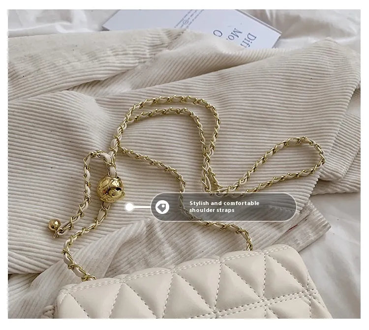 High-grade Diamond Pattern Chain Bag Women's Simple All-match