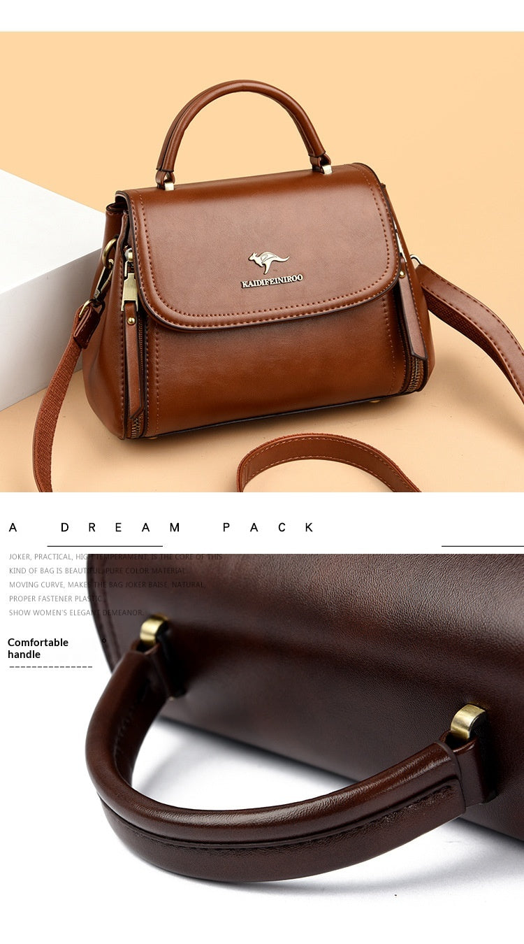 Retro High-end Textured Tote And Shoulder Bag