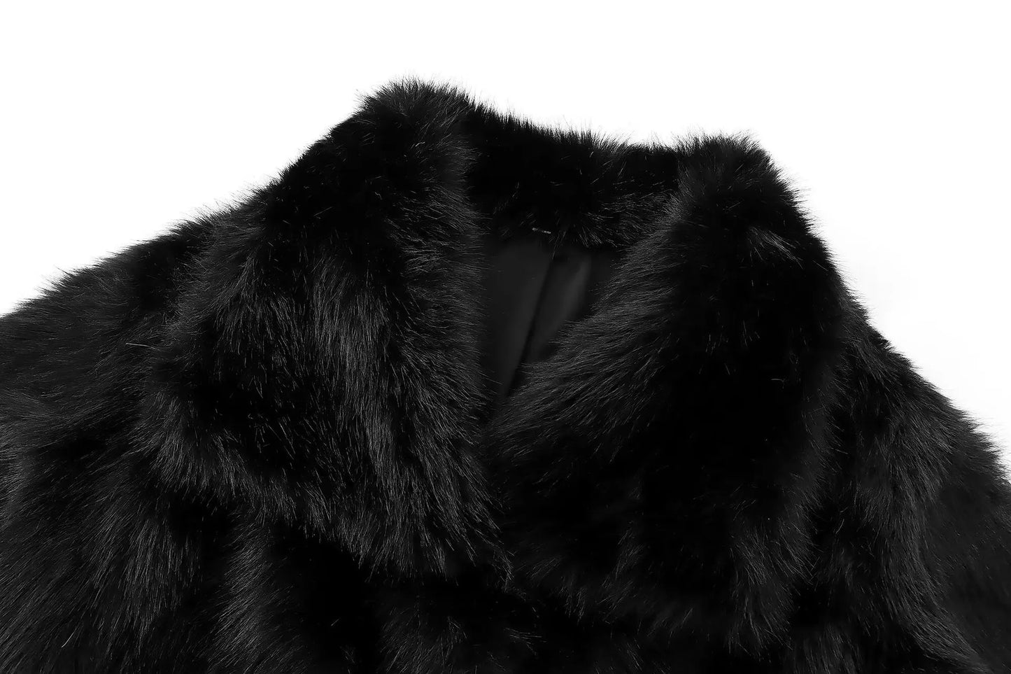 French Style Large Lapel Artificial Fur New Plush Coat