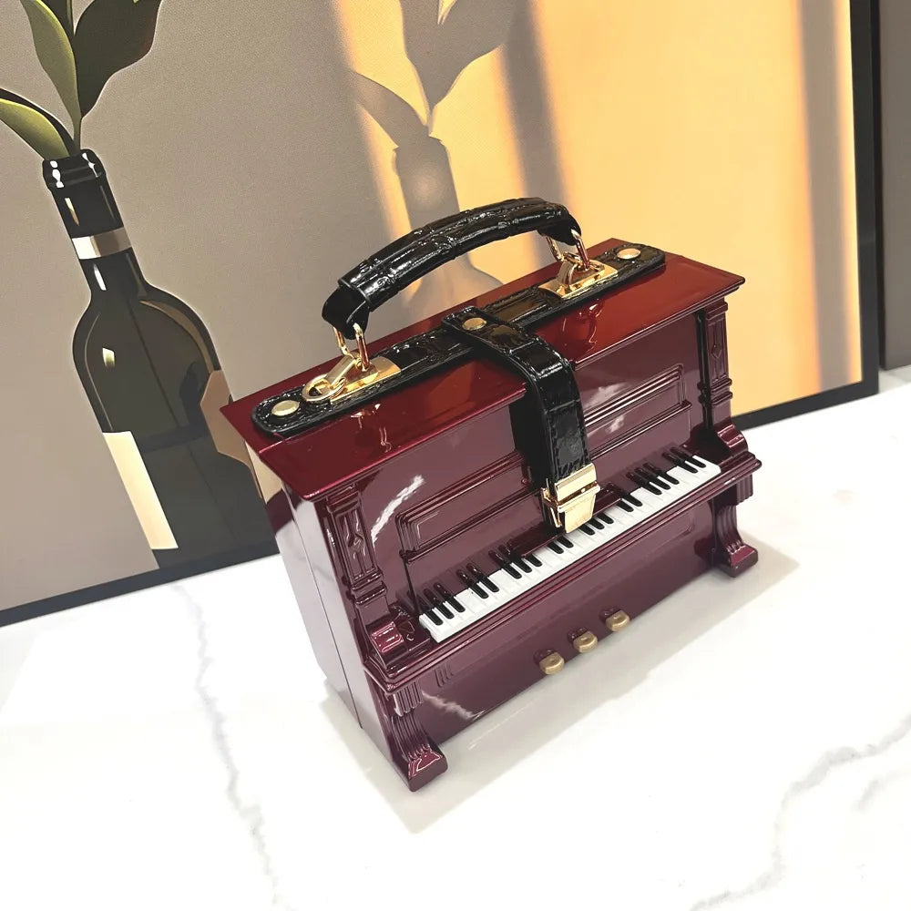 Piano Acrylic Box Shoulder Crossbody Bag