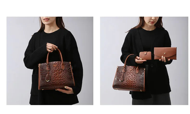 Vintage Crossbody Statement Handbag Set For Women