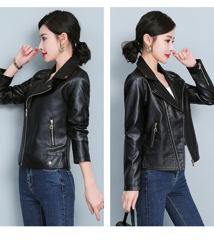Leather Jacket Versatile Short Coat